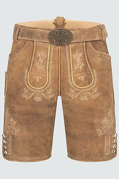 Krüger Trachtenlederhose Roberto mit Gürtel Herren (1-tlg) Trachtenlederhos günstig online kaufen