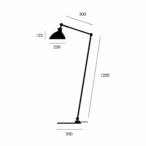 midgard modular TYP 556 Stehleuchte schwarz 140 cm günstig online kaufen