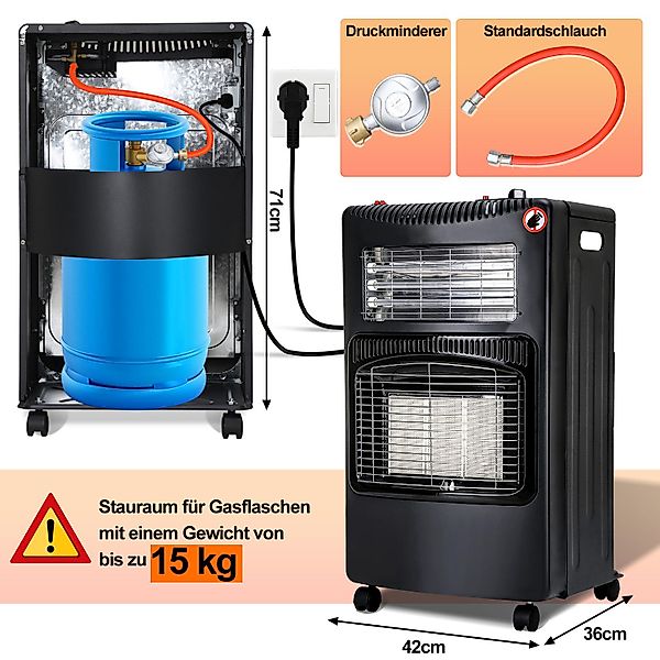 Clanmacy Heizgerät 4.2KW Elektroheizung Gasheizung Infrarot günstig online kaufen