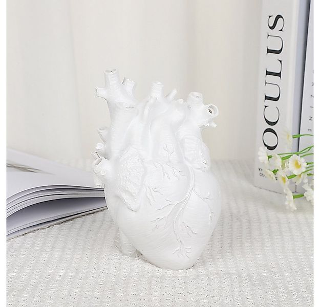 FELIXLEO Dekovase Heart Organ Design Flower Vase, Creative Modern Resin Flo günstig online kaufen