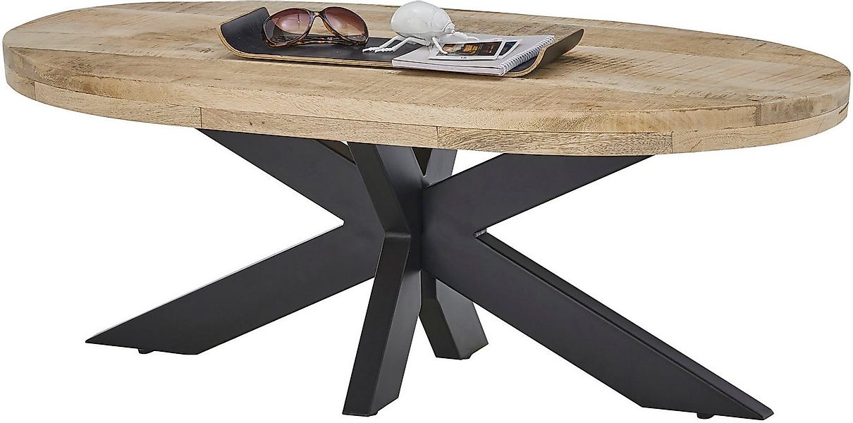 Stolkom Sp.z.o.o. Couchtisch Mumbai, Massivholz Mango Wood, Tisch mit Ovale günstig online kaufen
