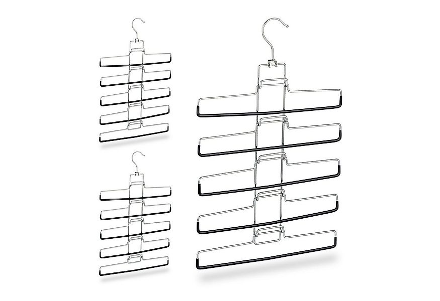 relaxdays Mehrfach-Kleiderbügel Mehrfachhosenbügel Set für 15 Hosen günstig online kaufen