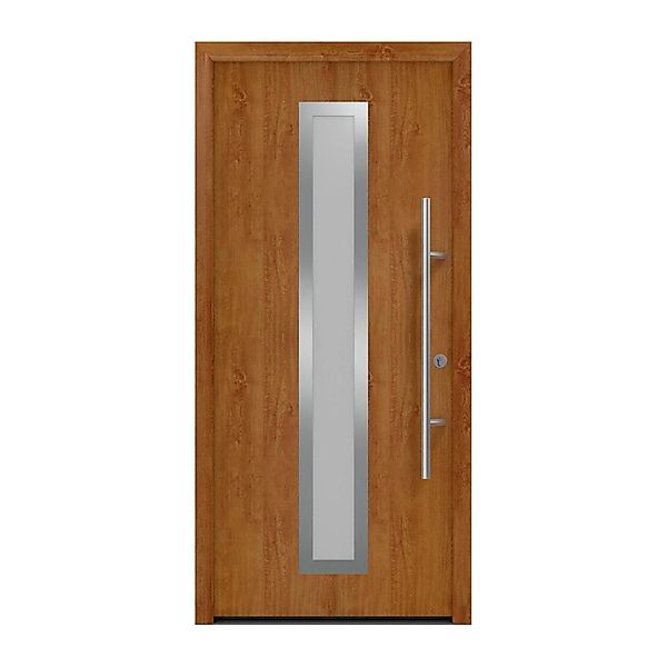 EcoStar Haustür Isopro Secur IPS 700S Golden Oak 110 cm x 210 cm DIN R günstig online kaufen