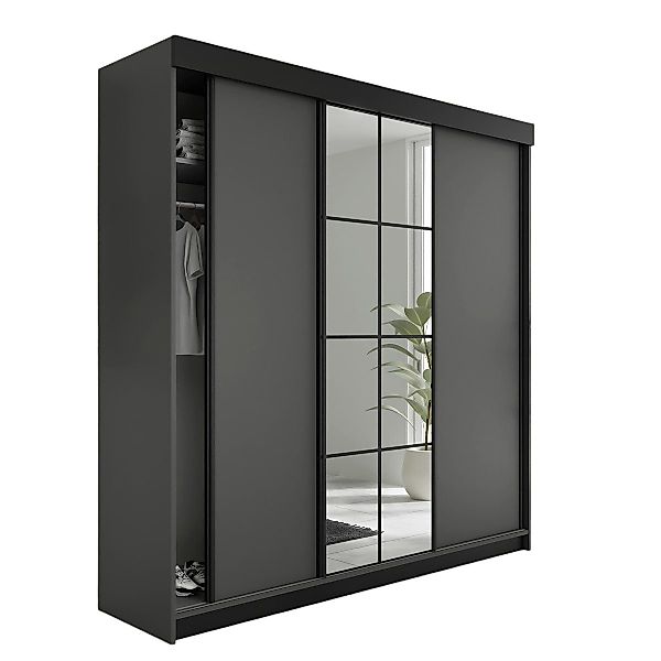 Compleo Schwebetürenschrank mit Modern Spiegel, Kleiderschrank günstig online kaufen