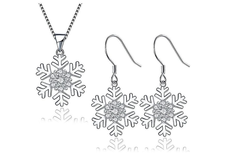 LuxusKollektion Ohrring und Ketten Set Halskette Ohrhänger Set Damen 925 Si günstig online kaufen