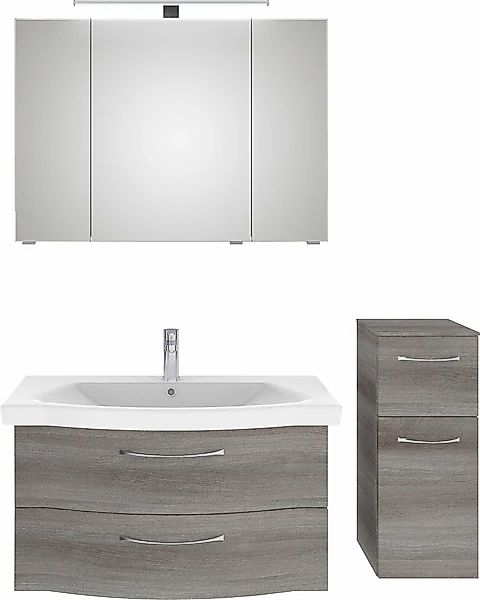 Saphir Badmöbel-Set »6005 Sprint 3-teilig, Keramik-Waschtisch mit LED-Spieg günstig online kaufen