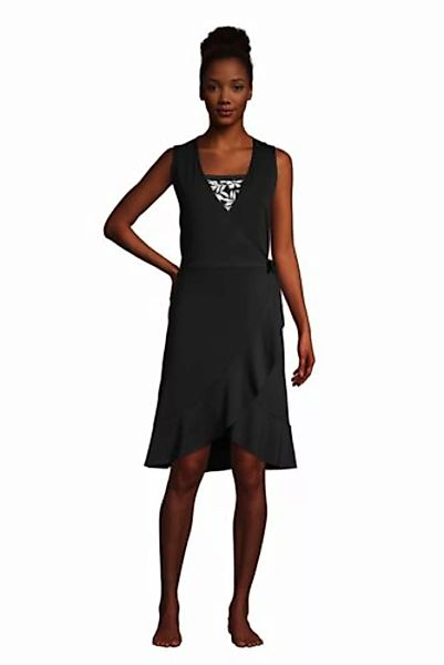 Volant-Strandkleid, Damen, Größe: S Normal, Schwarz, Polyester-Mischung, by günstig online kaufen