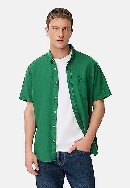 camel active Kurzarmhemd Kurzarm-Hemd aus Leinen-Baumwoll-Mix Kurzarm Butto günstig online kaufen