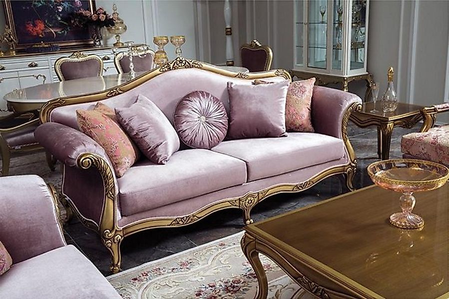 Xlmoebel Sofa Dreisitzer Sofa in Lila aus Textil, Luxus Polstermöbel, klass günstig online kaufen