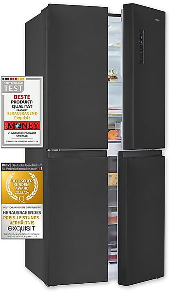 exquisit Multi Door "MD425-150-040C inoxlook-az" 180 cm hoch 79 cm breit günstig online kaufen