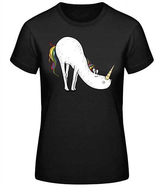 Yoga Einhorn Vorwärtsbeuge · Frauen Basic T-Shirt günstig online kaufen