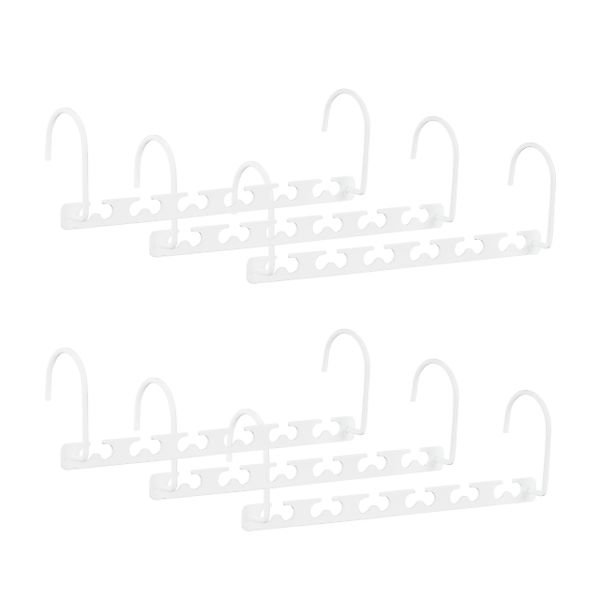 relaxdays Mehrfach-Kleiderbügel Metall Raumsparbügel 6er Set günstig online kaufen