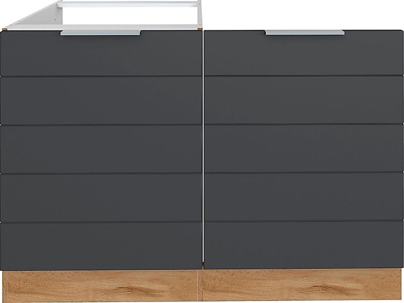 KOCHSTATION Spülenschrank "KS-Luhe", 120 cm breit, hochwertige MDF-Fronten günstig online kaufen