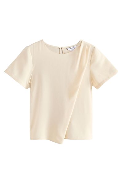 Next Blusenshirt Kurzärmeliges asymmetrisches Top aus günstig online kaufen