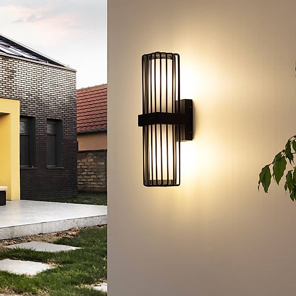 Lucande Außenwandleuchte Chandan, anthrazit, 2-flg., IP54 günstig online kaufen