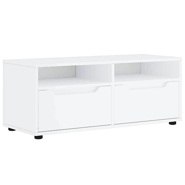 vidaXL TV-Schrank VISNES Weiß 100x40x38 cm Holzwerkstoff 4108292 günstig online kaufen