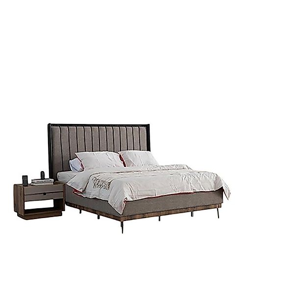 Xlmoebel Bett bettgestell aus Holz in Grau für das ideale zimmerbett (1-tlg günstig online kaufen