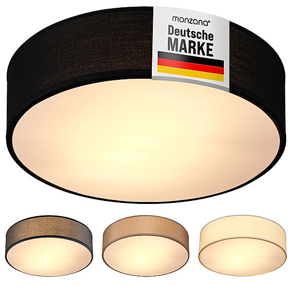 Deckenlampe Schwarz Stoff Ø38cm günstig online kaufen