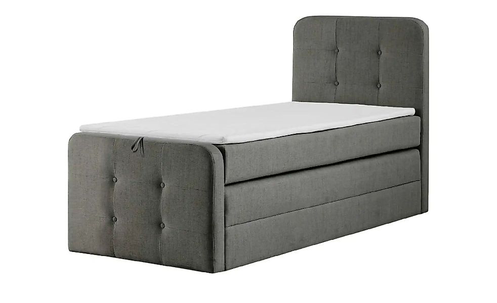 Boxspringbett mit Bettkasten Neapel ¦ grau ¦ Maße (cm): B: 90 H: 121 Betten günstig online kaufen