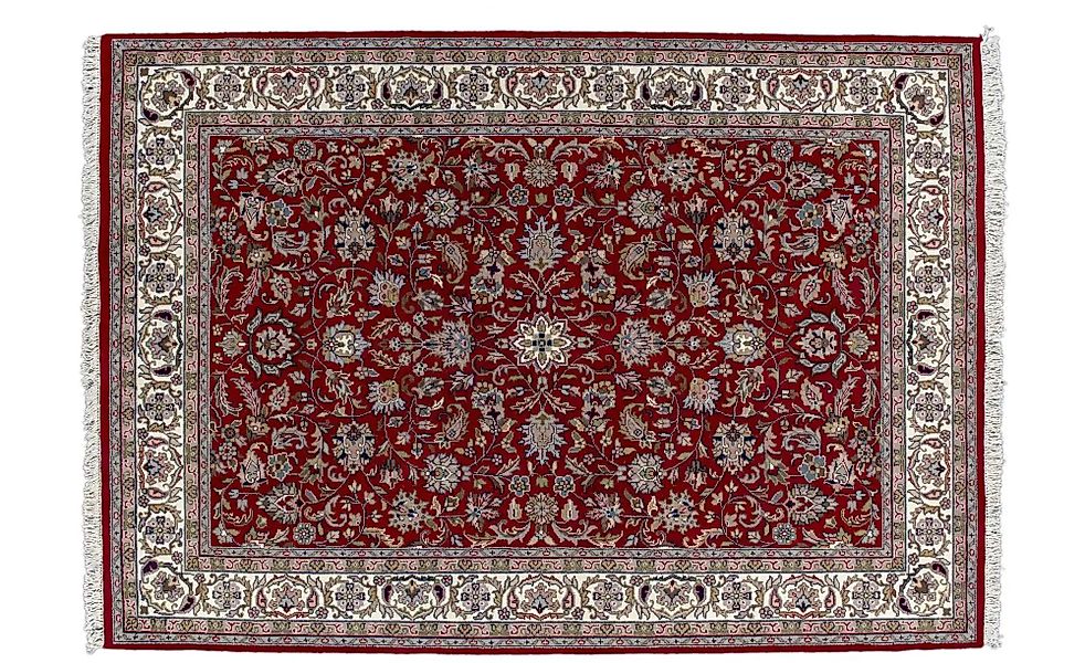 THEKO Orientteppich  Benares ¦ rot ¦ Wolle ¦ Maße (cm): B: 200 H: 1,2 Aktue günstig online kaufen