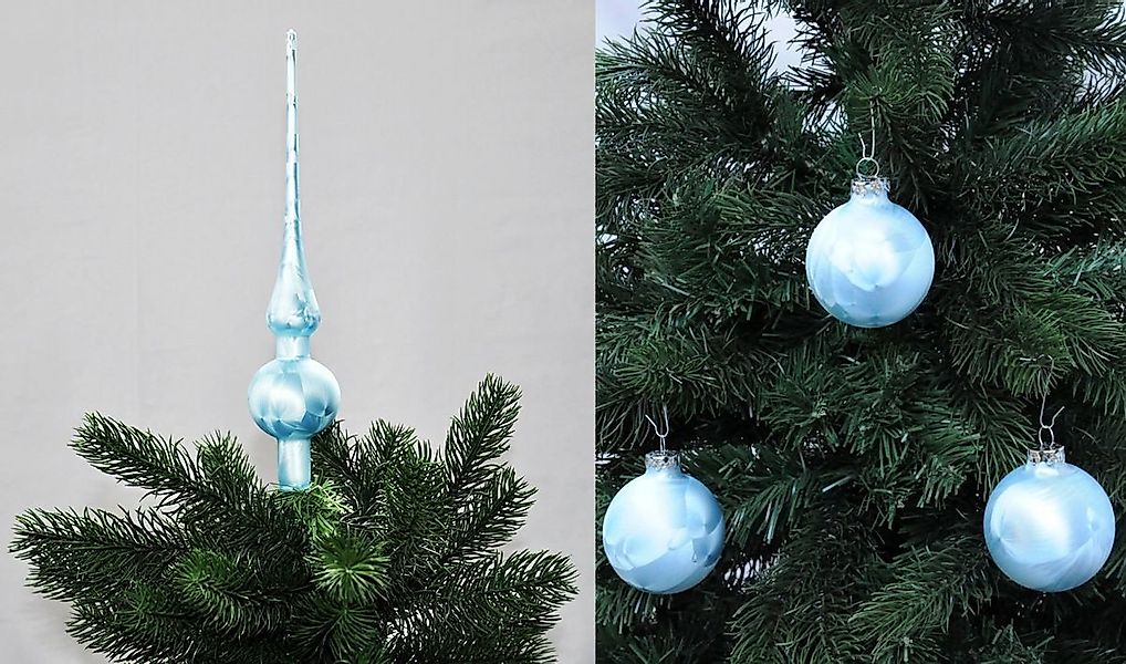 JACK Christbaumschmuck JACK Eislack Set Christbaumspitze 28cm + 12x Christb günstig online kaufen