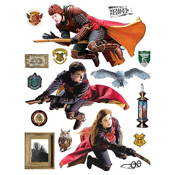 Sanders & Sanders Wandtattoo Harry Potter Grau und Rot 85 x 65 cm 601358 günstig online kaufen