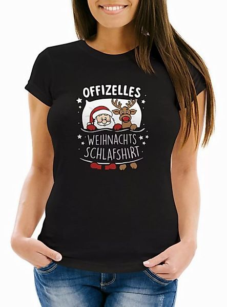 MoonWorks Print-Shirt Weihnachtsshirt Damen Spruch Offizielles Weihnachts-S günstig online kaufen