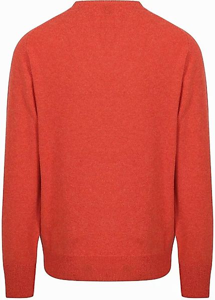 William Lockie V-Auschnitt Pullover Lamwolle Orange - Größe L günstig online kaufen