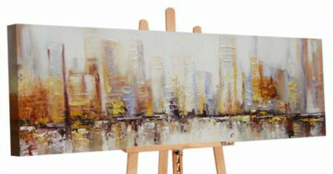 YS-Art™ Gemälde YS-Art Stadtbild „Morgen's in Megapolis“. Gemälde zum Aufhä günstig online kaufen