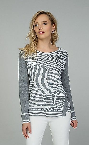 Passioni Strickpullover im Jacquard-Zebraprint günstig online kaufen