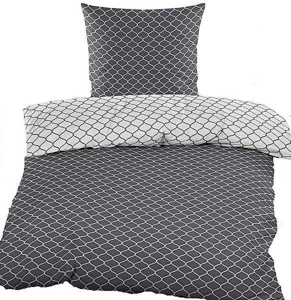 KH-Haushaltshandel Bettwäsche Seersucker Wende Bettwäsche 135x200 günstig online kaufen