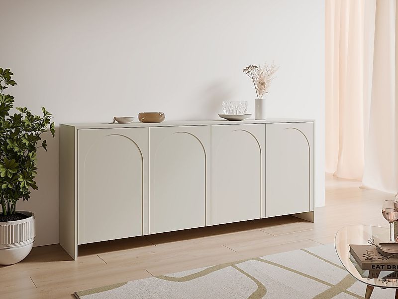 Buffet - 4 Türen - Beige - NALYRA von Maison Céphy günstig online kaufen