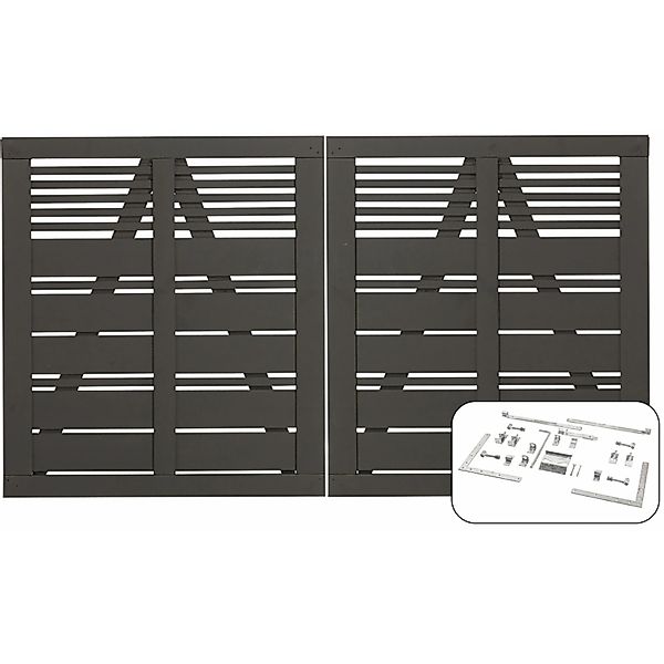 Doppeltor Silence Nadelholz Umbragrau 200 cm x 110 cm günstig online kaufen