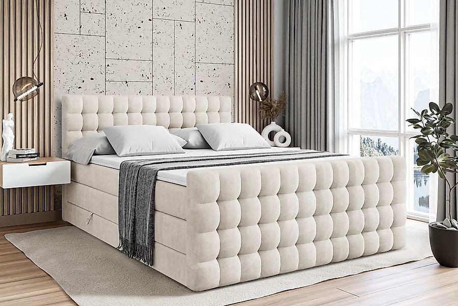 ALTDECOR Boxspringbett VIONE-Z KING (mit Matratze und Lattenrost Topper Pol günstig online kaufen
