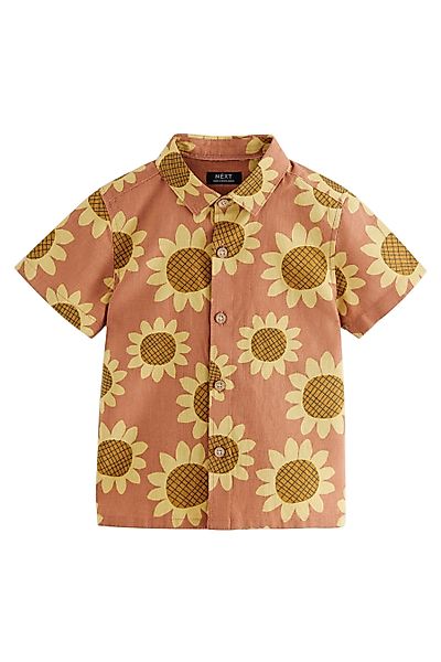 Next Kurzarmhemd Kurzärmliges Hemd mit Sonnenblumenmuster günstig online kaufen