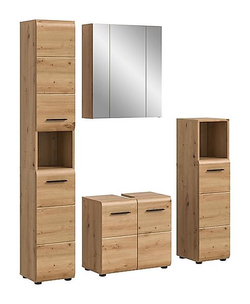 furnling Badmöbel-Set Ivy, (4-St., Hochschrank, Spiegelschrank, Standschran günstig online kaufen