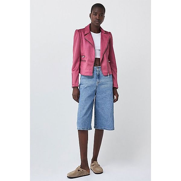 Salsa Jeans 125390-614 / Suede Effect Biker Jacket Jacke XL Pink günstig online kaufen
