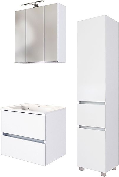welltime Badmöbel-Set »Welltime Möbel Baabe Waschtisch-Set 3tlg. oder 5tlg. günstig online kaufen