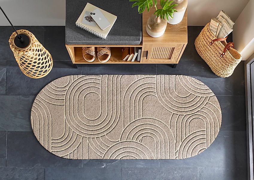 wash+dry by Kleen-Tex Teppich "Sand Twist" rechteckig 9 mm Höhe günstig online kaufen