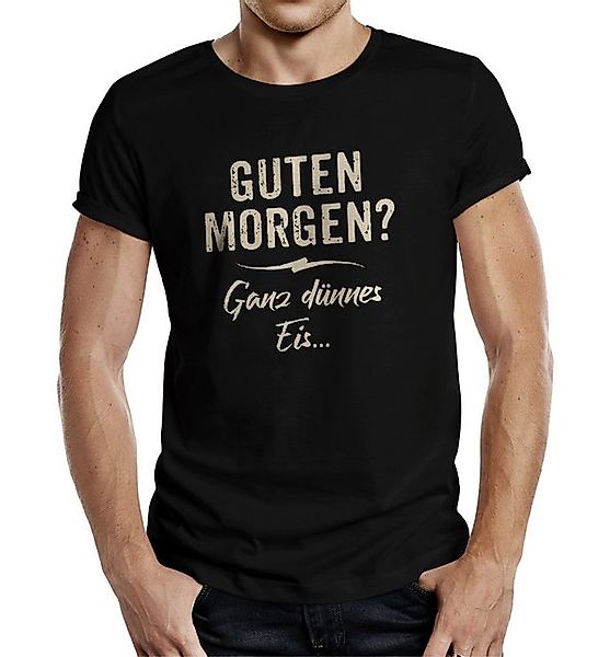 RAHMENLOS® T-Shirt für Morgenmuffel: Guten Morgen? ganz dünnes Eis... günstig online kaufen