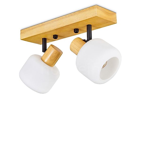 hofstein Deckenleuchte moderne Deckenlampe aus Holz/Metall/Glas günstig online kaufen