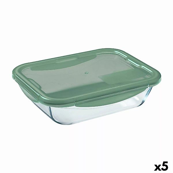 Lunchbox Hermetisch Pyrex Cook & Go Grün Glas (1,7 L) (5 Stück) günstig online kaufen