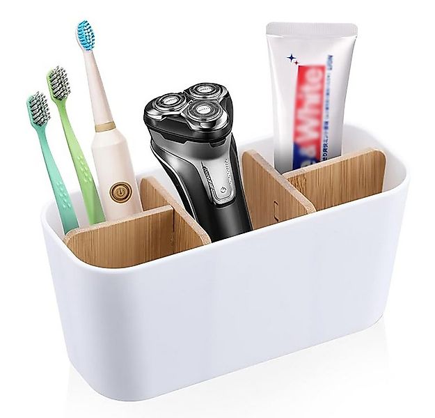 NUODWELL Zahnbürstenhalter Bambus Trennwand Zahnbürstenhalter, Toothbrush H günstig online kaufen