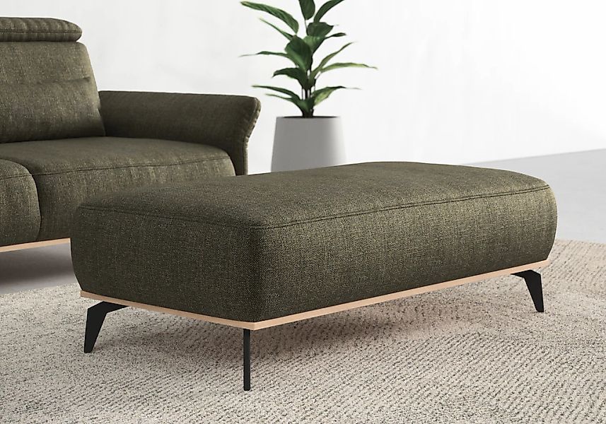 Home affaire Polsterhocker "Fjord" Mit einem Holzrahmen in Buche massiv eic günstig online kaufen