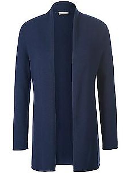 Strickjacke aus Schurwolle und Kaschmir Peter Hahn blau günstig online kaufen