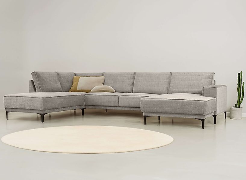 OTTO home Wohnlandschaft »XXL Sofa Oland, Struktur, Flachgewebe, Luxus-Micr günstig online kaufen