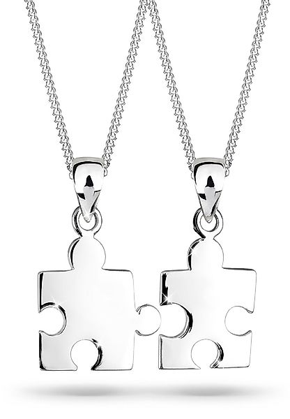 Elli Ketten-Set Partnerketten Puzzlestücke 925 Silber, günstig online kaufen