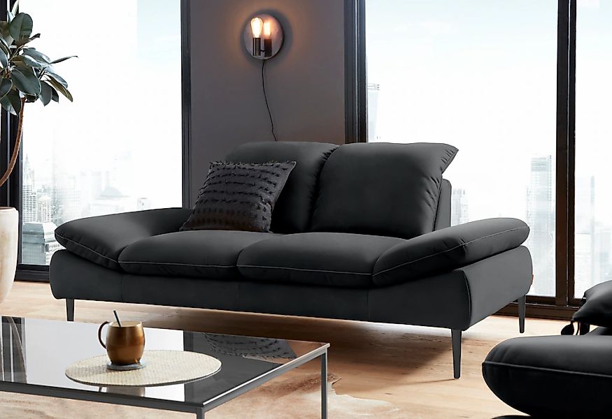 W.SCHILLIG 2-Sitzer "enjoy&MORE", Sitztiefenverstellung, Füße schwarz pulve günstig online kaufen