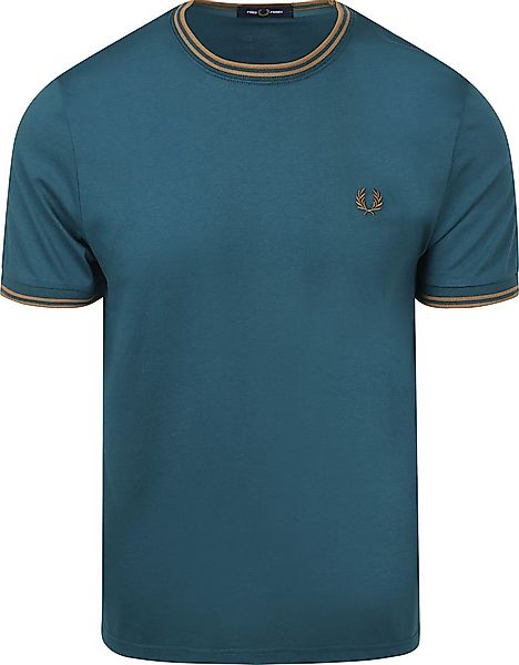 Fred Perry Twin Tipped T Shirt Petrol - Größe L günstig online kaufen