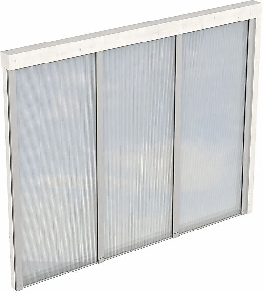 Skan Holz Seitenwand m. Polycarbonatplatten (WA) 255 x 200 cm Fichte Weiß günstig online kaufen